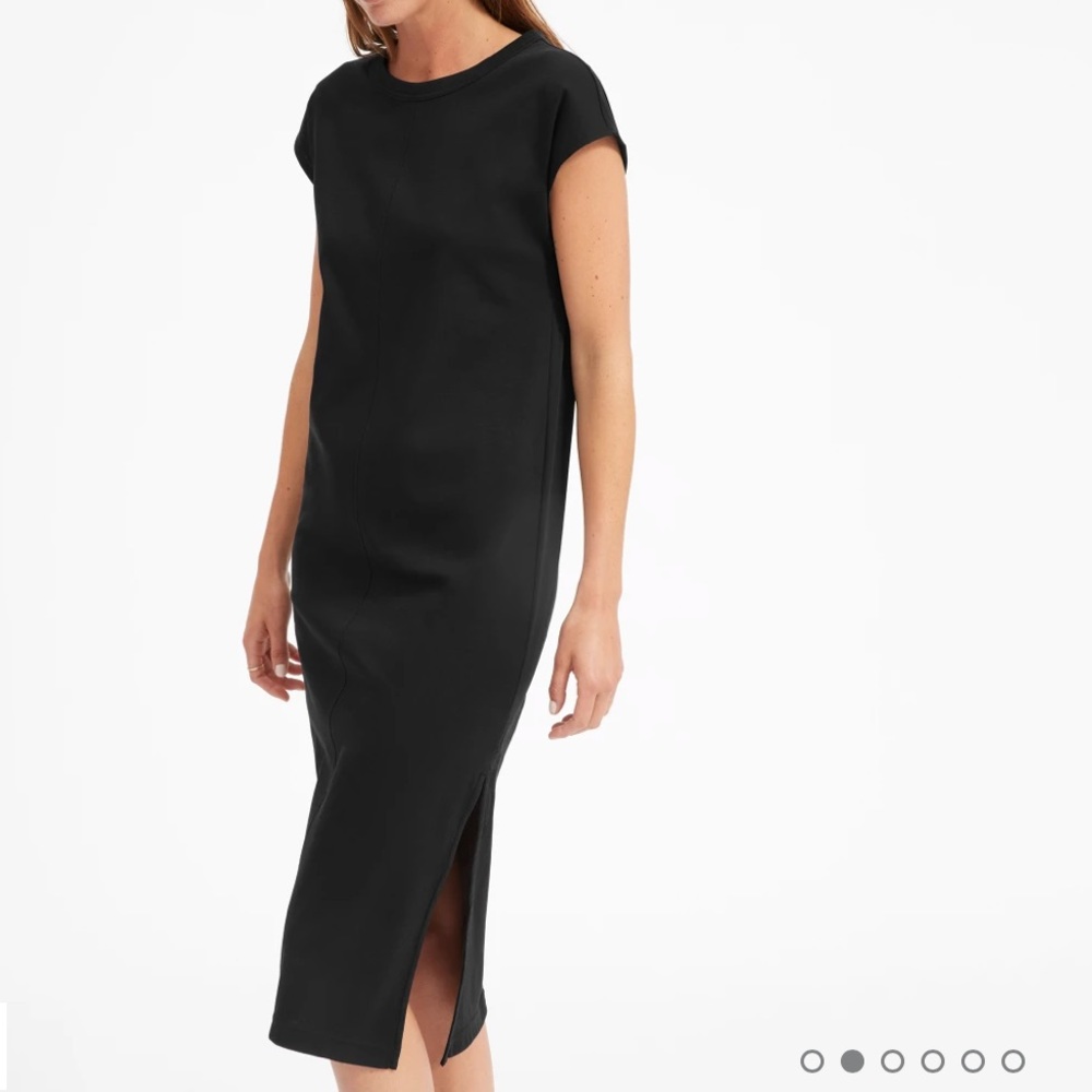 Everlane Luxe Cotton Side Slit Tee Dress Small